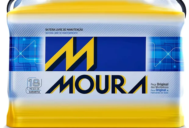 Bateria Moura original com selo de garantia de fábrica